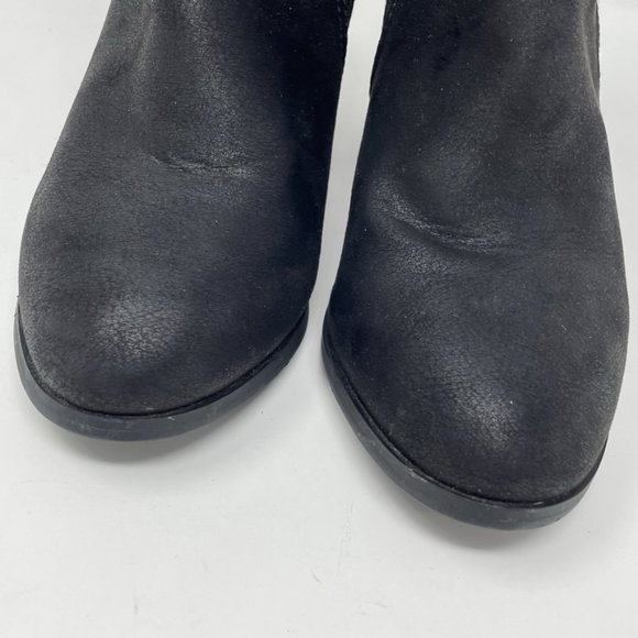 Bella Marie Womens Black Red Canvas Western Zip Up Heel Bootie Size 6.5 - Picture 5 of 13